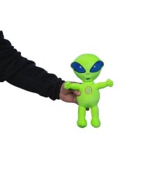 Funky green alien being held hostage by the tax attorney Meme Template