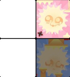 Happy and Depression Sunshine Meme Template