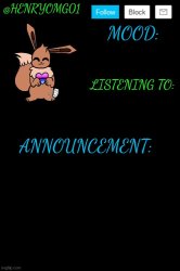 Henry's Announcement temp 4.0 Meme Template