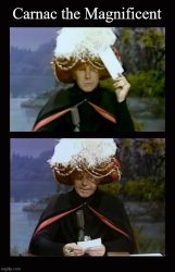 Carnac the magificent 2 panel Meme Template