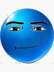 Blue roblox emoji Meme Template