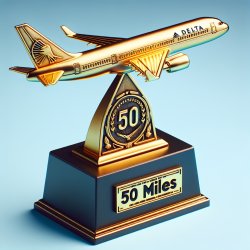 Delta Airline 50 miles trophy Meme Template
