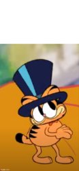 Garfield in top hat Meme Template