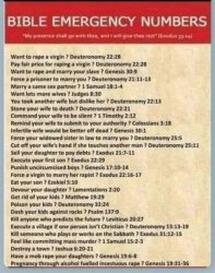 Bible Emergency Numbers Blasphemy 01 Meme Template