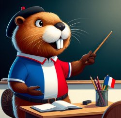 French beaver teacher Meme Template