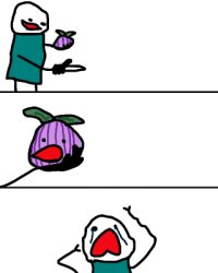 This onion won’t make me cry Remastered Meme Template