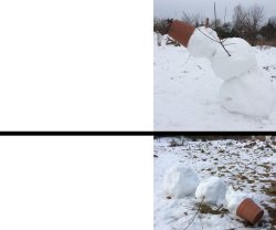 How it started snowman Meme Template