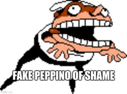 Fake Peppino Of Shame Meme Template