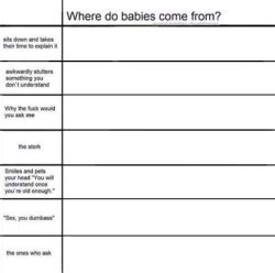 where do babies come from alignment chart Meme Template