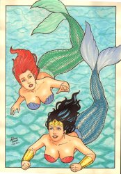 ariel meets wonder woman Meme Template