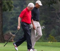 Bill and Obama golf Meme Template