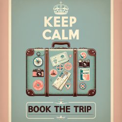 Keep calm and book the trip Meme Template