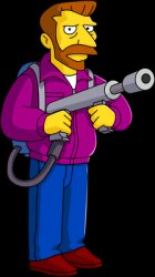 Hank Scorpio Flamethrower Transparent Background Meme Template