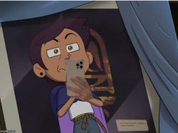 Luz holding phone Meme Template