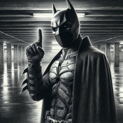 batman standing in a parking garage holding up one finger Meme Template