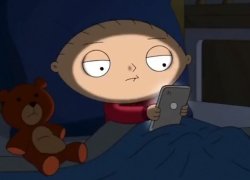 STEWIE GRIFFIN CELL PHONE Meme Template