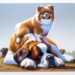 dog sitting on a dog Meme Template