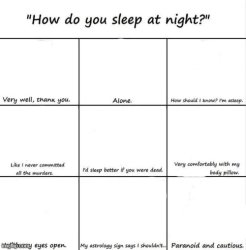 How do you sleep at night? Meme Template