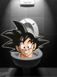 Goku Skibidi Toilet Meme Template
