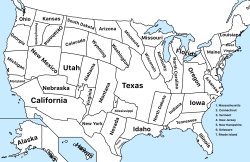 Map of the United States. Meme Template