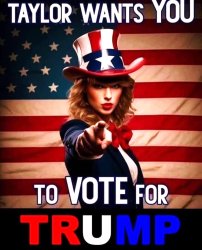 Taylor Swift wants you to vote Trump Meme Template