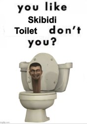 You like skibidi toilet don’t you Meme Template