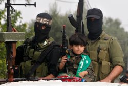 Hamas Palestinian terrorists training children Meme Template