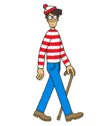 Waldo with cane Meme Template