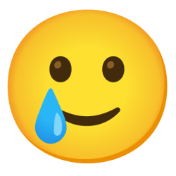 Smiling Face with Tear Meme Template