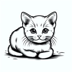 Cute kitten with a white background Meme Template