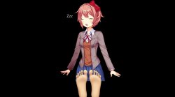 Sayori's Sleepy Feet Meme Template