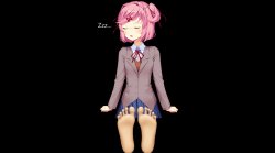 Natsuki's Sleepy Feet Meme Template