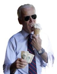 Joe Biden Ice Cream with transparency Meme Template