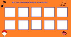 top 10 favorite naruto characters Meme Template