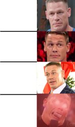 John Cena with glowing eyes Meme Template