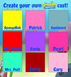 create your own spongebob squarepants cast Meme Template