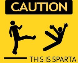 Caution: This Is Sparta Meme Template