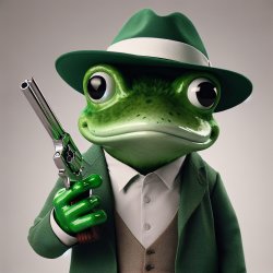 the frog pointing a gun at you Meme Template