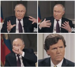 Tucker Carlson Putin Interview Meme Template