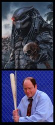 Predator Costanza Meme Template