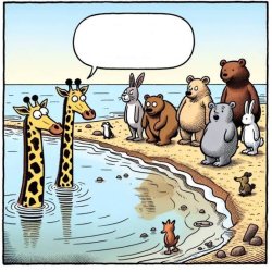 Giraffe talking to other animals Meme Template
