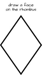 draw a face on the rhombus Meme Template