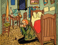 van Gogh desperate Meme Template