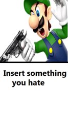 luigi guns at who Meme Template