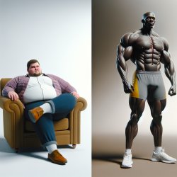 fat man and buffman Meme Template
