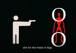 Aim for the Head or Legs Meme Template