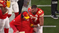 Travis Kelce yelling at Andy Reid Meme Template