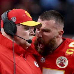 Kelce yelling at Reid Meme Template