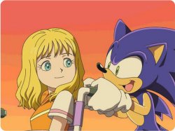Sonic pushing girl Meme Template