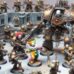 well painted Warhammer army vs. clown miniatures Meme Template